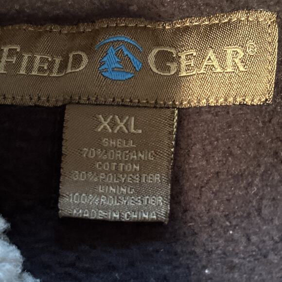 Field Gear Men's XXL Full Zip Brown Hooded Fleece Lined Outdoor Sweatshirt - Picture 3 of 8